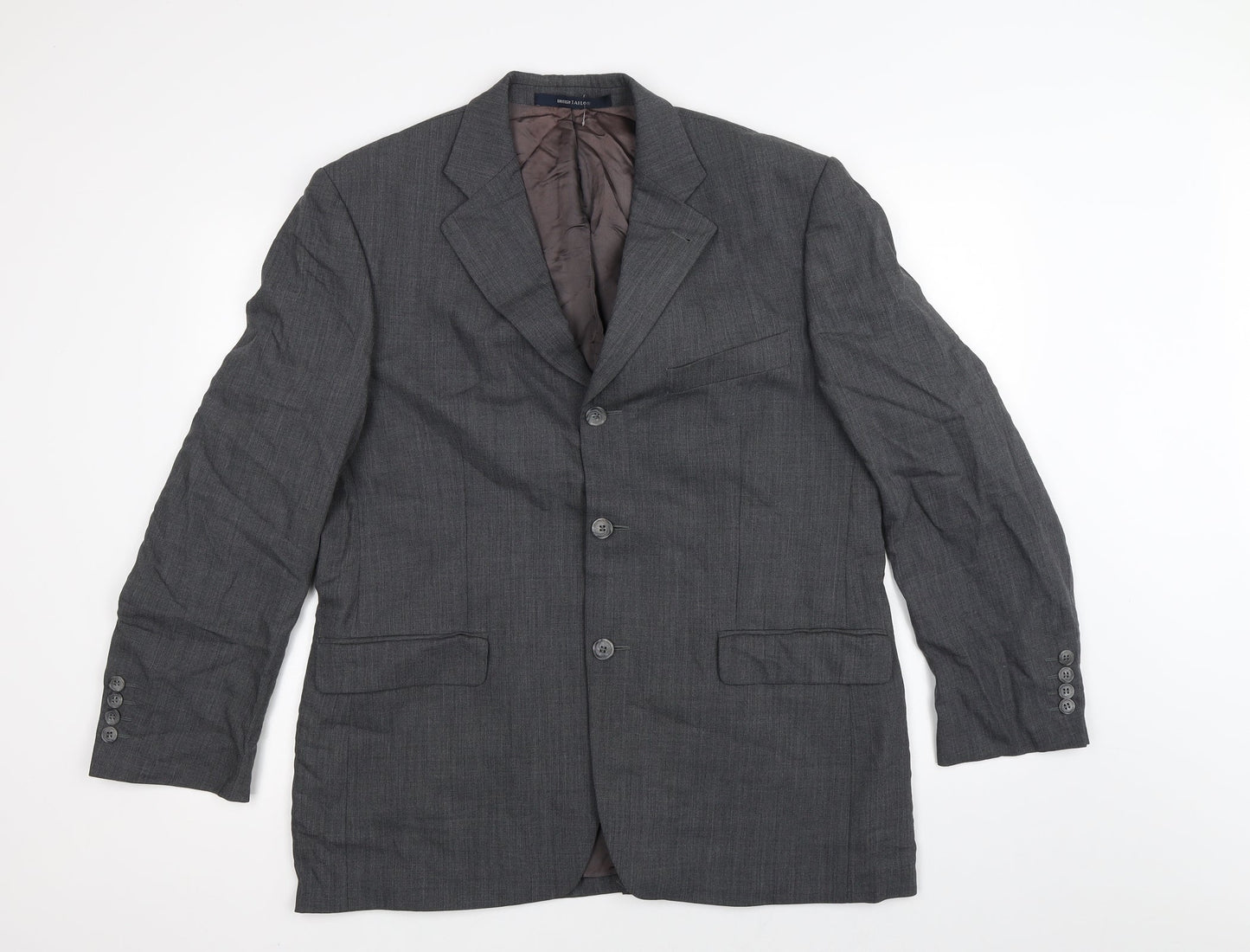 British Tailor Mens Grey   Jacket Suit Jacket Size 42