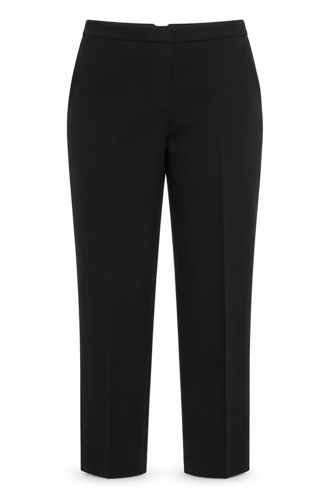 Front view of Papaya women’s black trousers, size UK 8, 28-inch leg