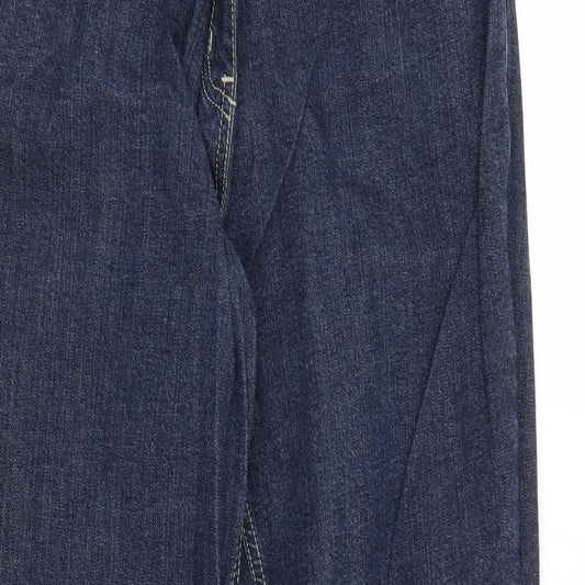 Evie Womens Blue  Denim Mom Jeans Size 12 L28 in