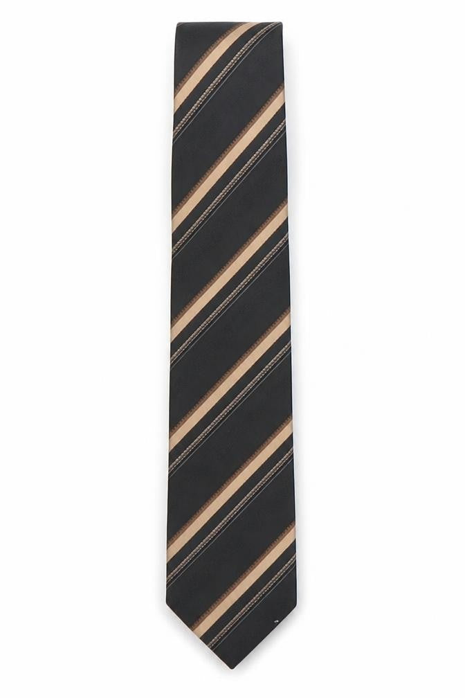 Next Mens Bronze Striped  Pointed Tie One Size