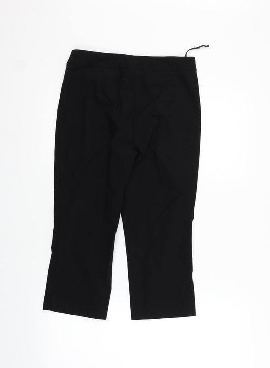 Papaya Womens Black   Trousers  Size 12 L20 in
