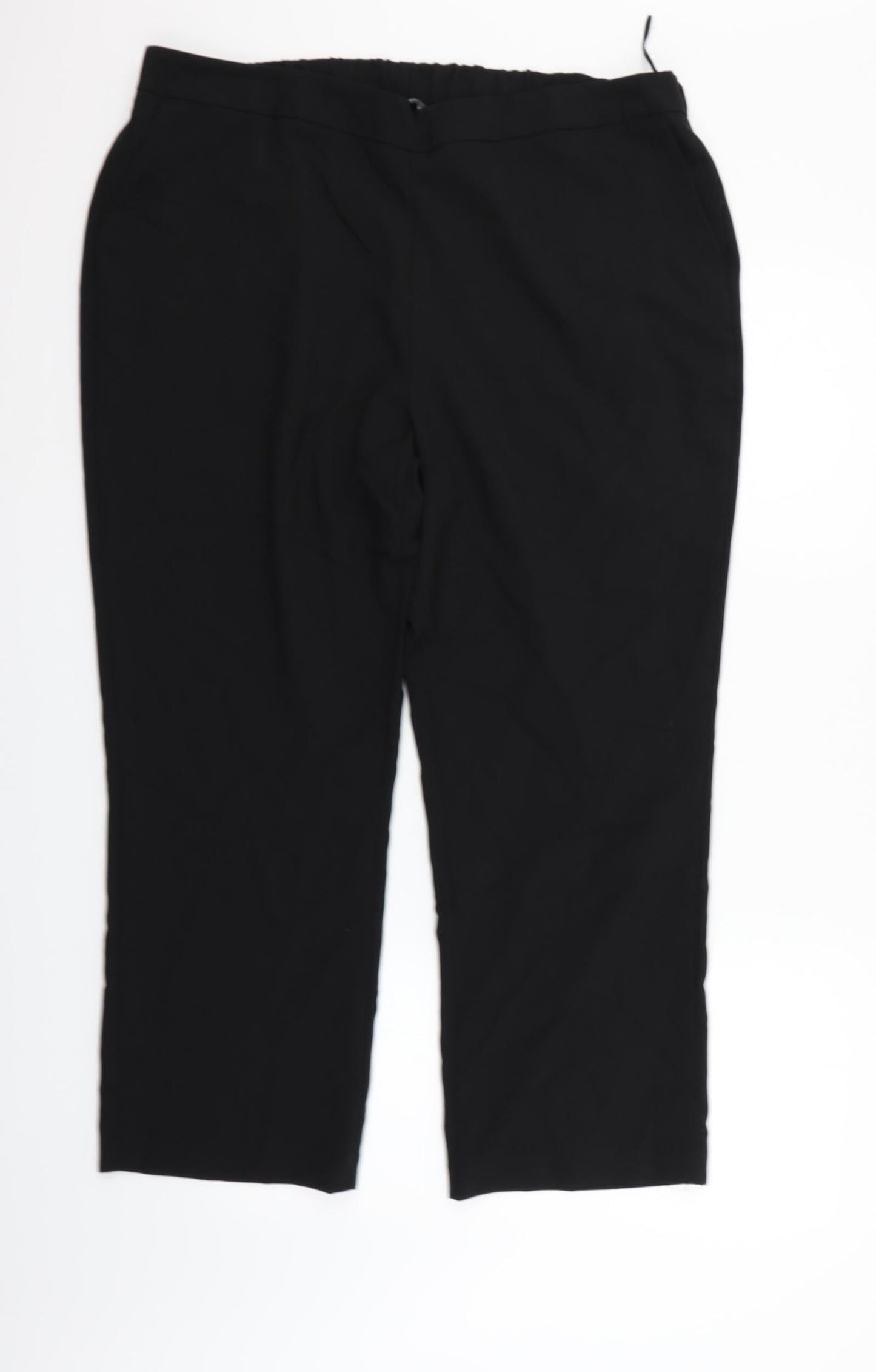 Preworn Womens Black   Trousers  Size 18 L26 in