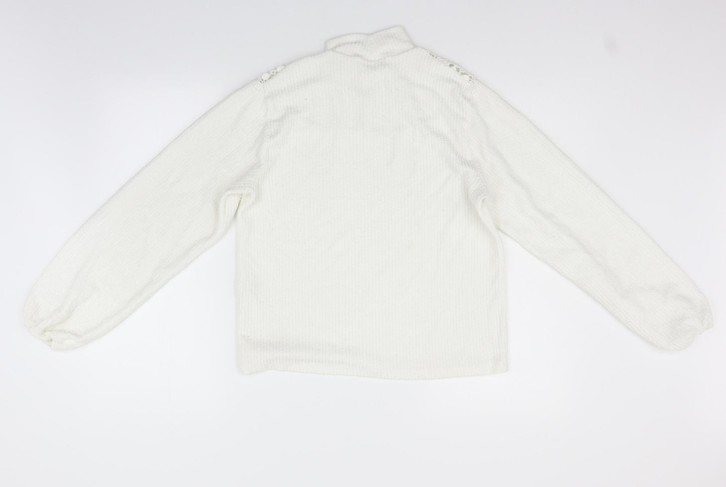 Zara Womens White   Pullover Jumper Size M