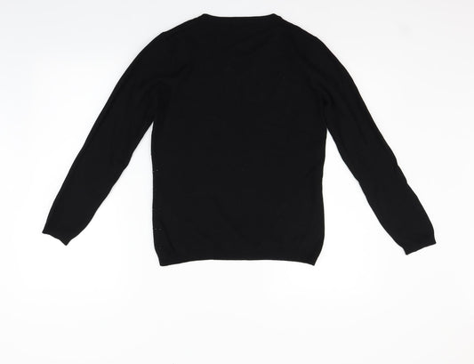 //text.. Womens Black   Pullover Jumper Size S