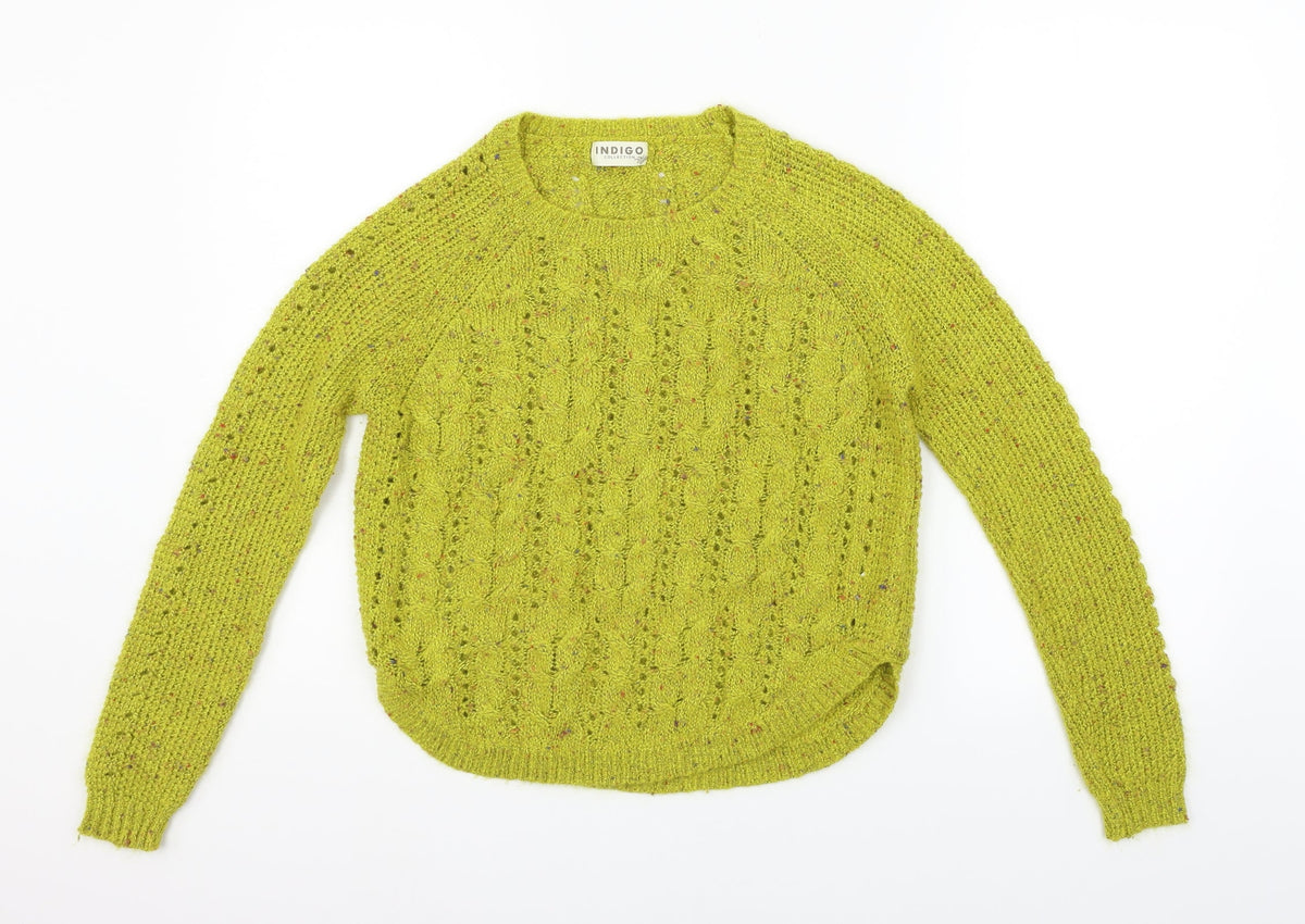 Marks & Spencer Womens Yellow   Henley Jumper Size 8