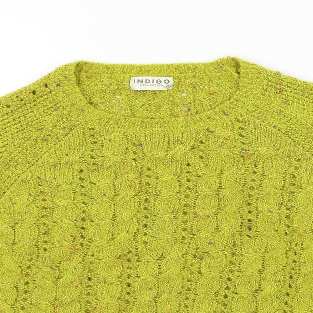 Marks & Spencer Womens Yellow   Henley Jumper Size 8
