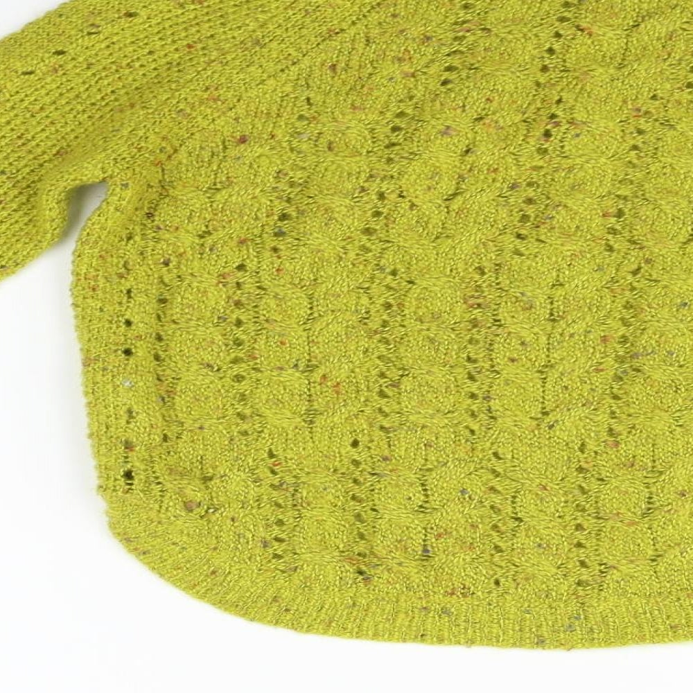 Marks & Spencer Womens Yellow   Henley Jumper Size 8