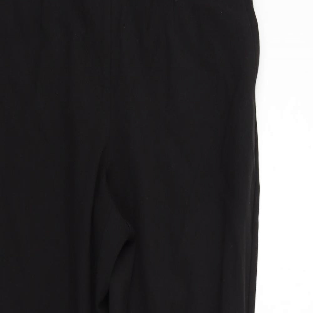 M&Co Womens Black Houndstooth  Trousers  Size 12 L27 in