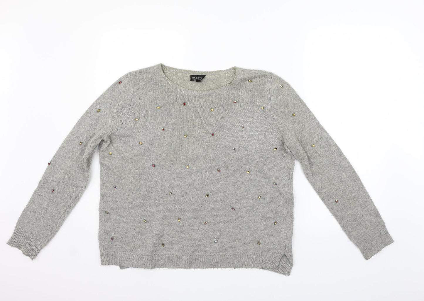 Topshop Womens Grey   Pullover Jumper Size 10