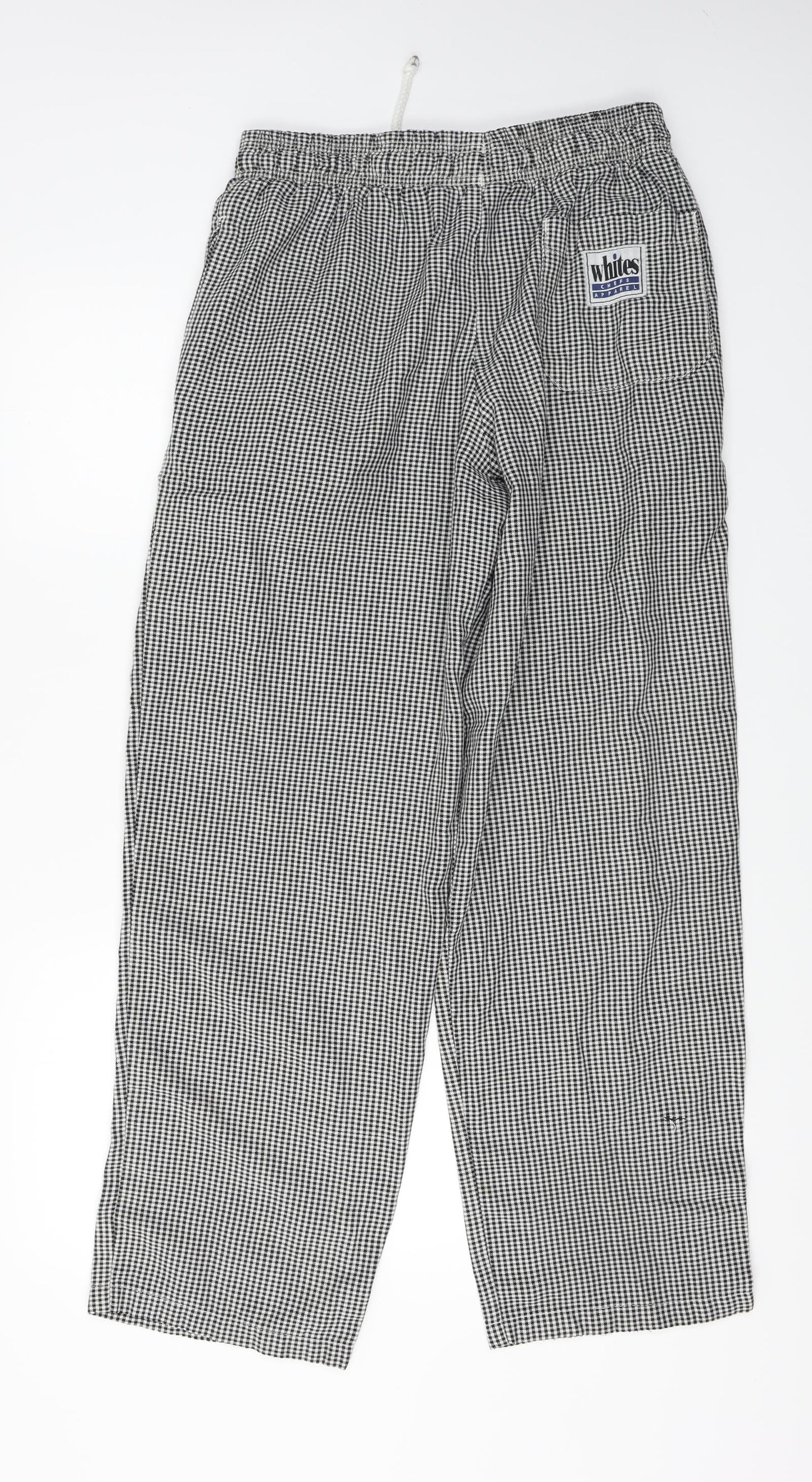 cheff whites Mens Grey Check  Trousers  Size 30 in L26 in