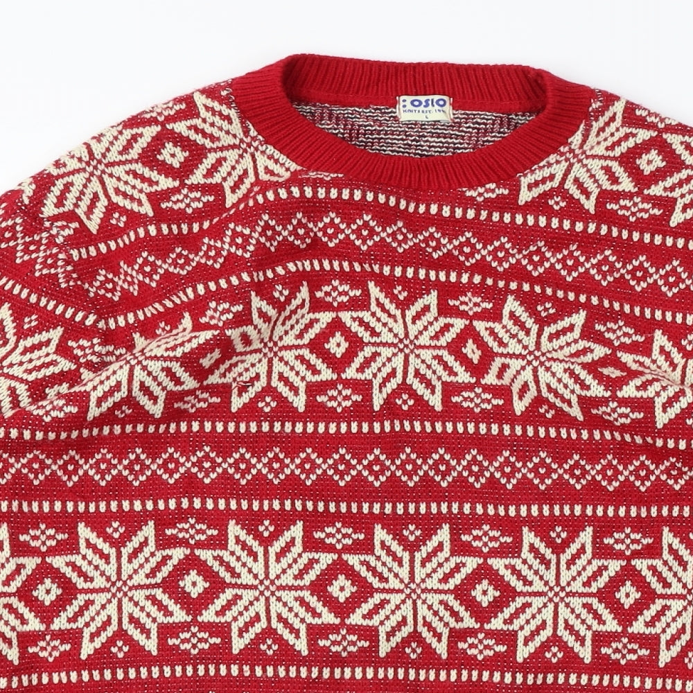Oslo  Womens Red   Pullover Jumper Size L