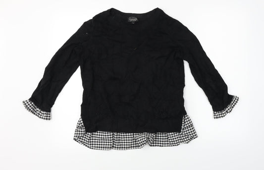 Topshop  Womens Black   Basic T-Shirt Size 6