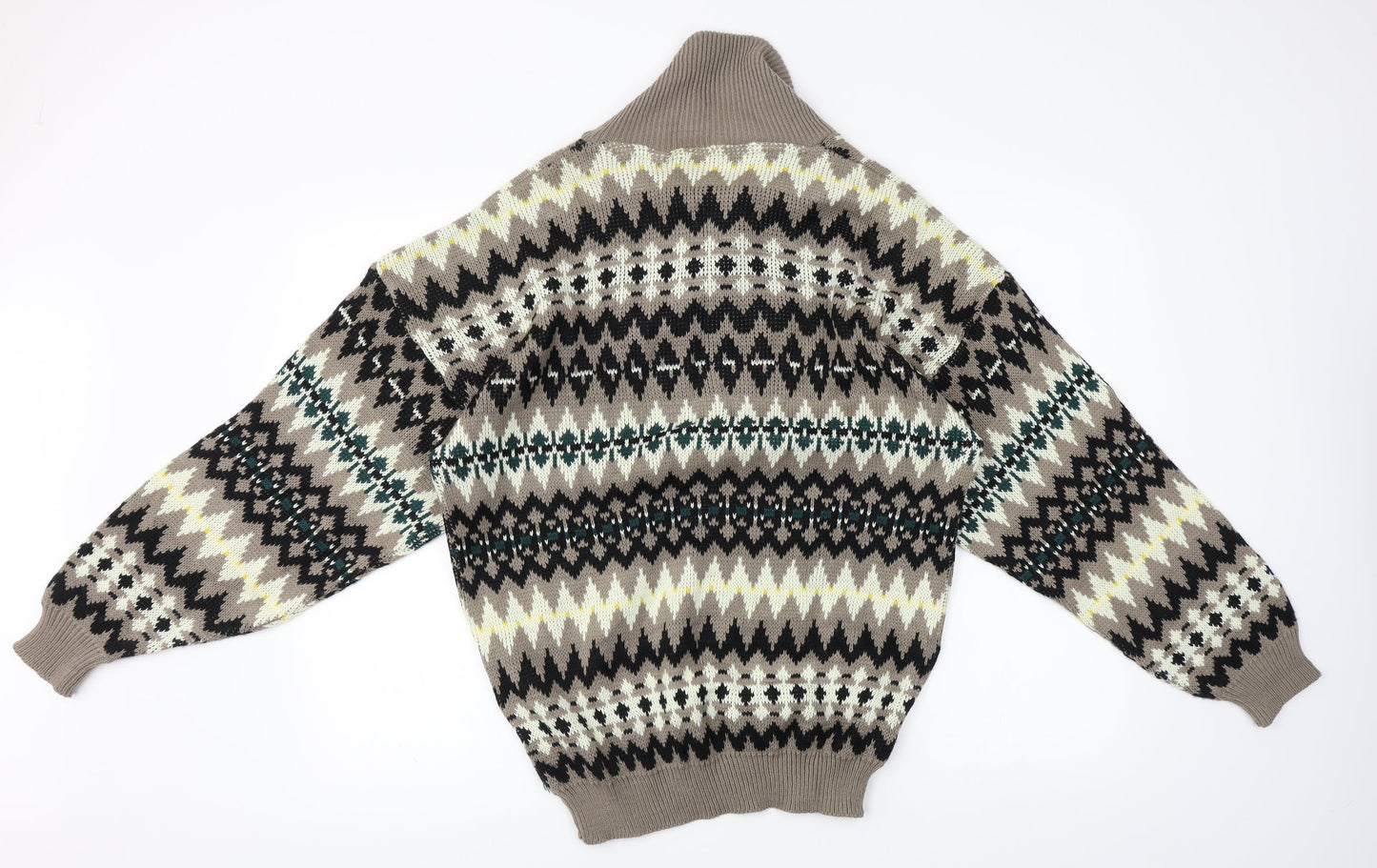 Aitch  Womens Brown Herringbone  Pullover Jumper Size M