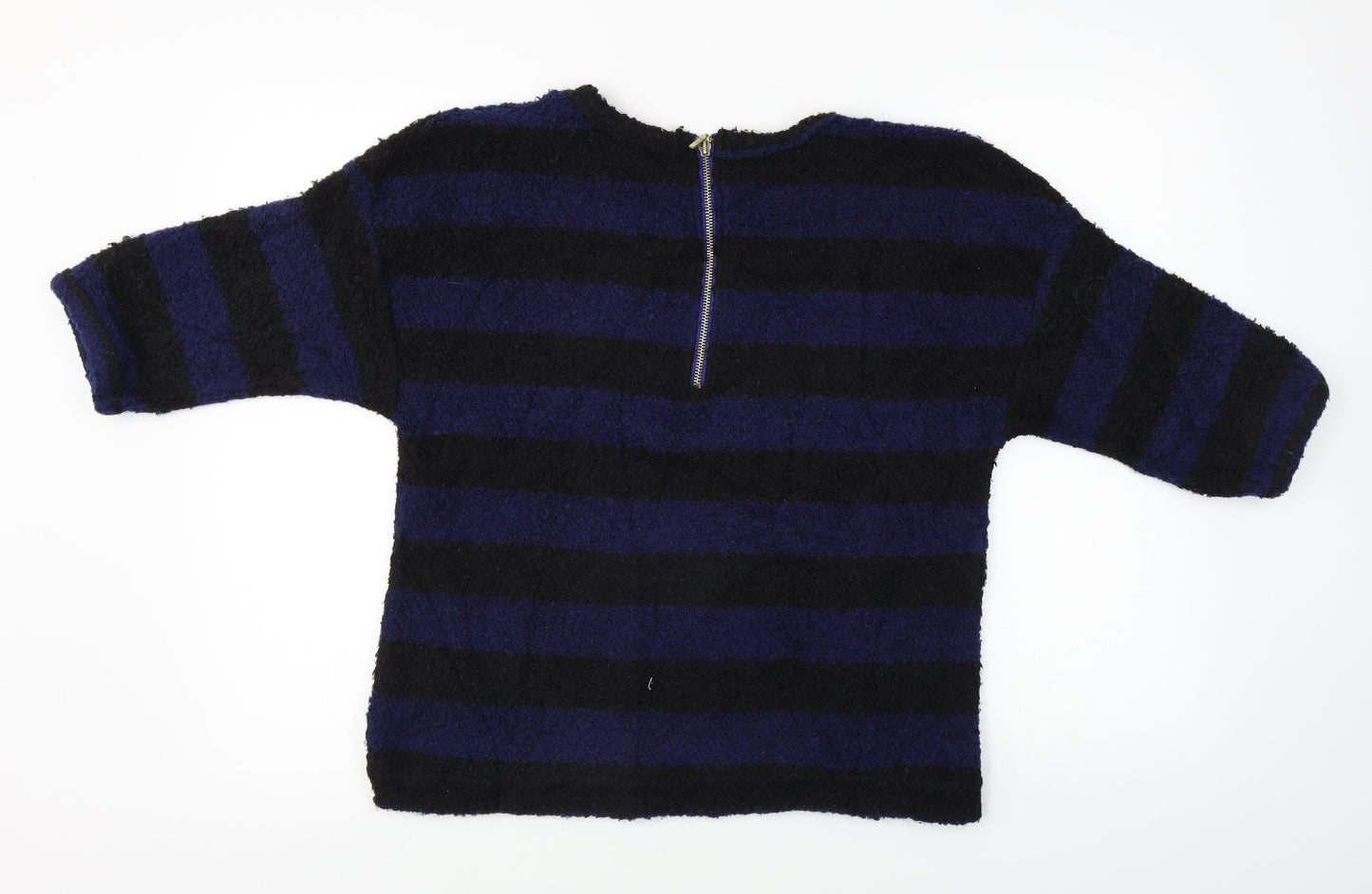 Zara  Womens Black Striped  Pullover Jumper Size M