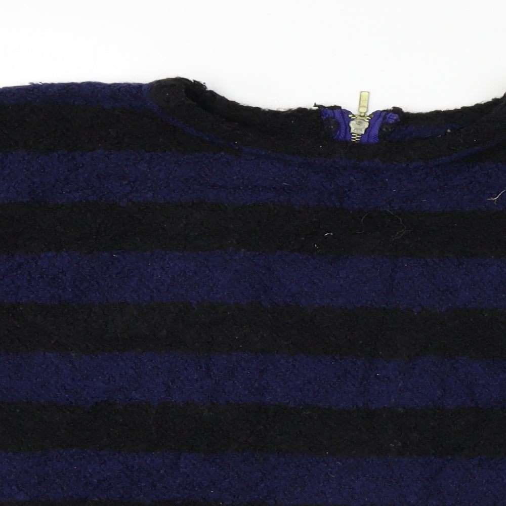 Zara  Womens Black Striped  Pullover Jumper Size M