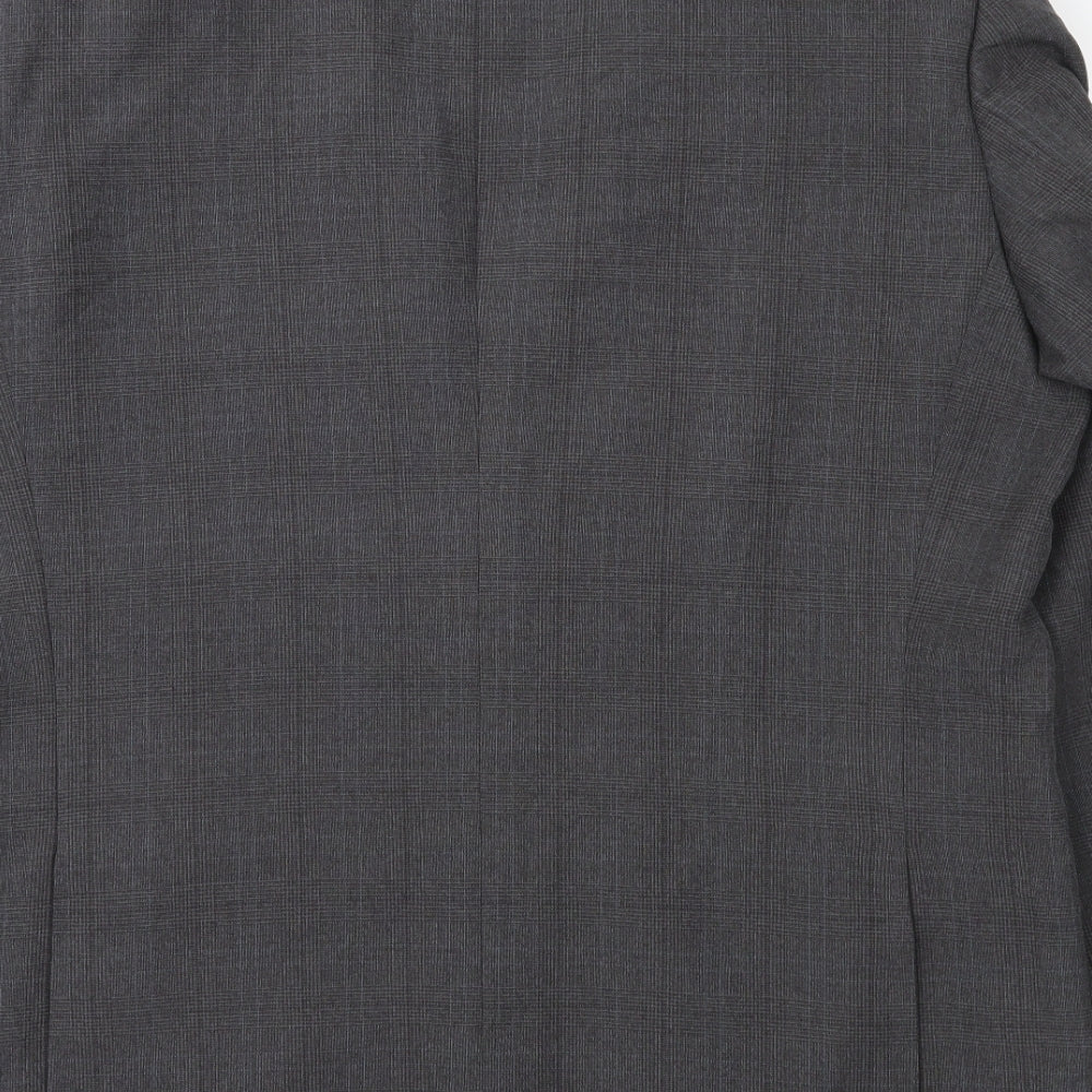 Greenwoods Mens Grey Check  Jacket Suit Jacket Size 42