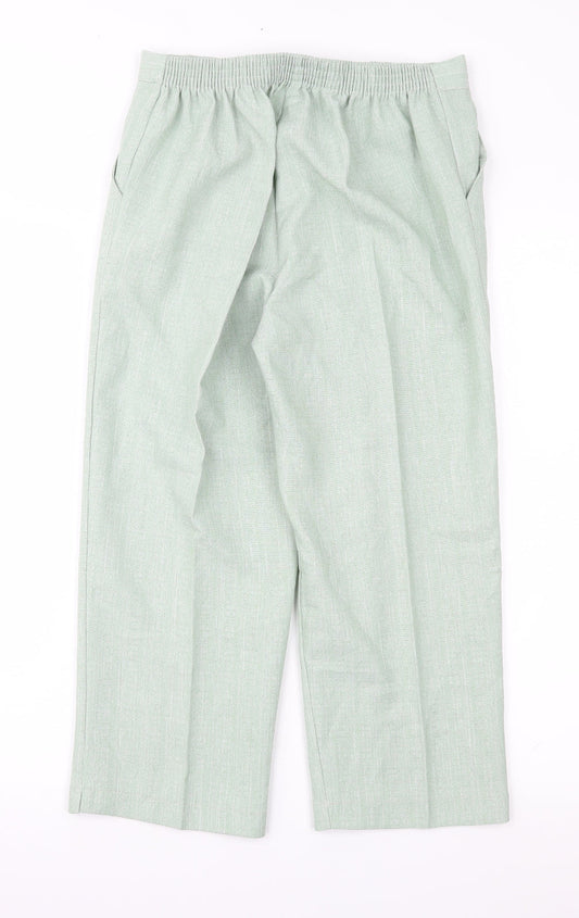 Classic Image Womens Green   Cropped Trousers Size 12 L20 in