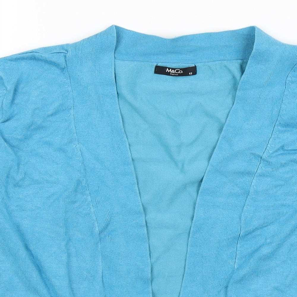 M&Co Womens Blue   Wrap Jumper Size 12