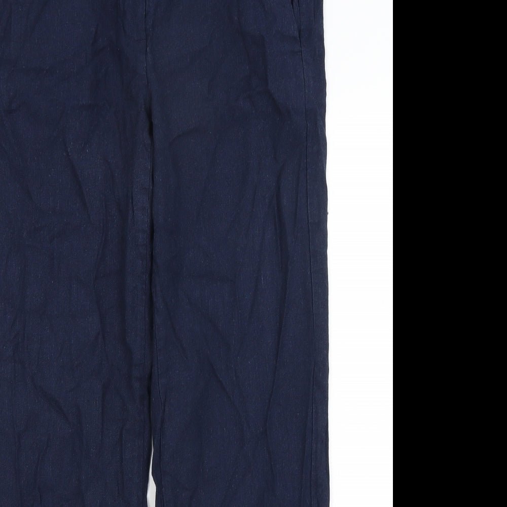 M&S Womens Blue   Trousers  Size 8 L25.5 in