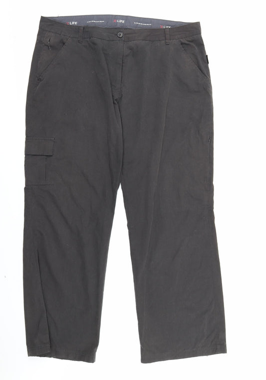 LIFE Mens Brown   Cargo Trousers Size 18 L30 in