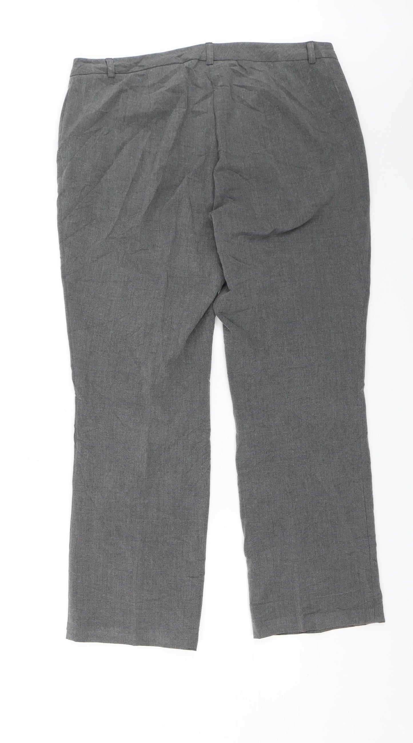 M&S Womens Grey   Dress Pants Trousers Size 14 L26 in