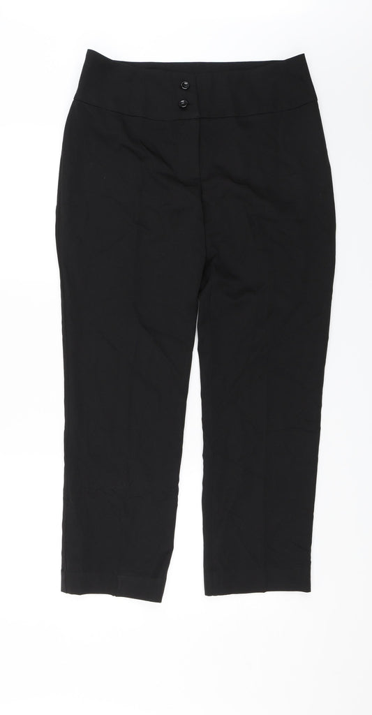 Salonwear Womens Black   Dress Pants Trousers Size 12 L25 in