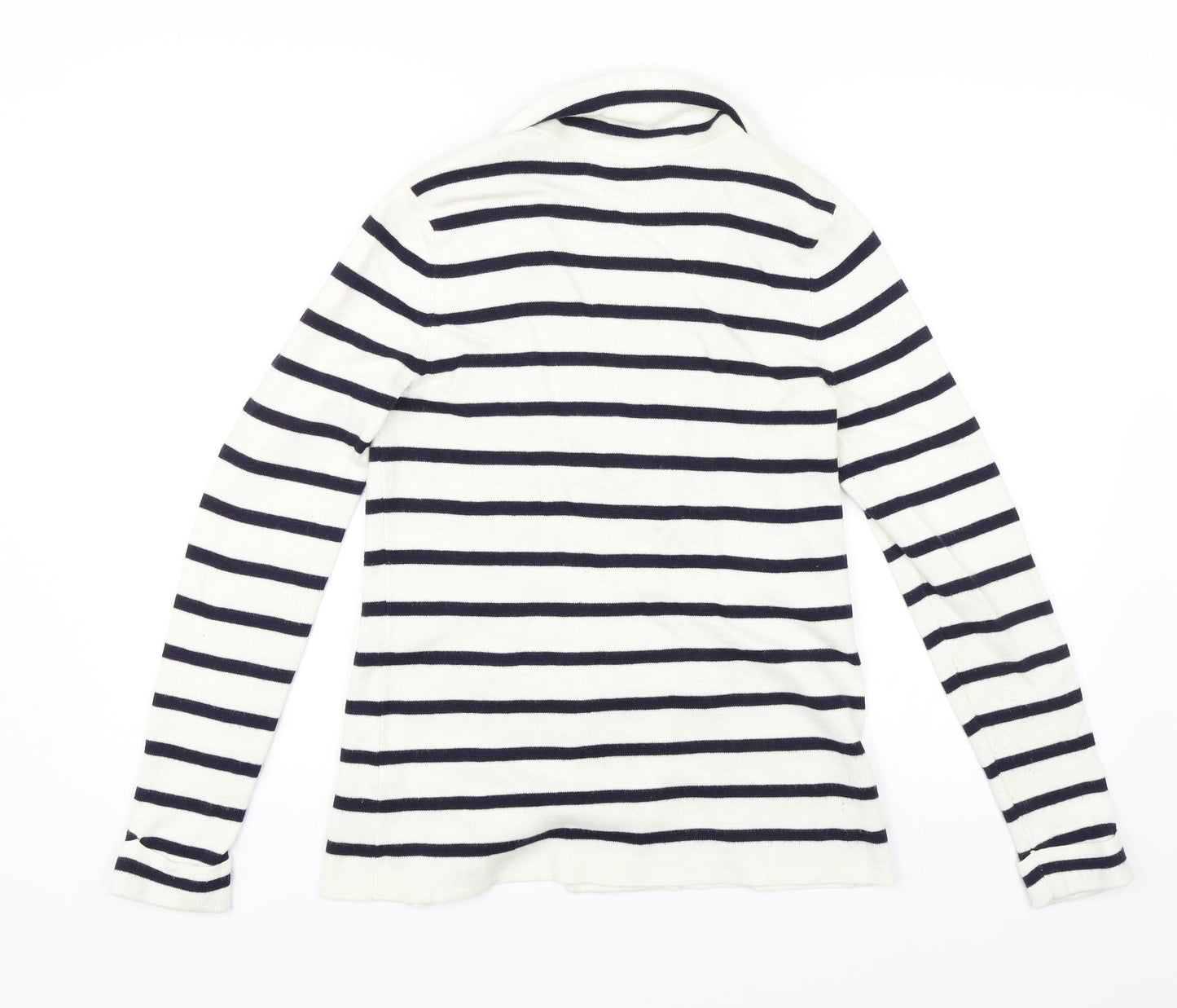 M&S Womens White Striped  Jacket  Size 10