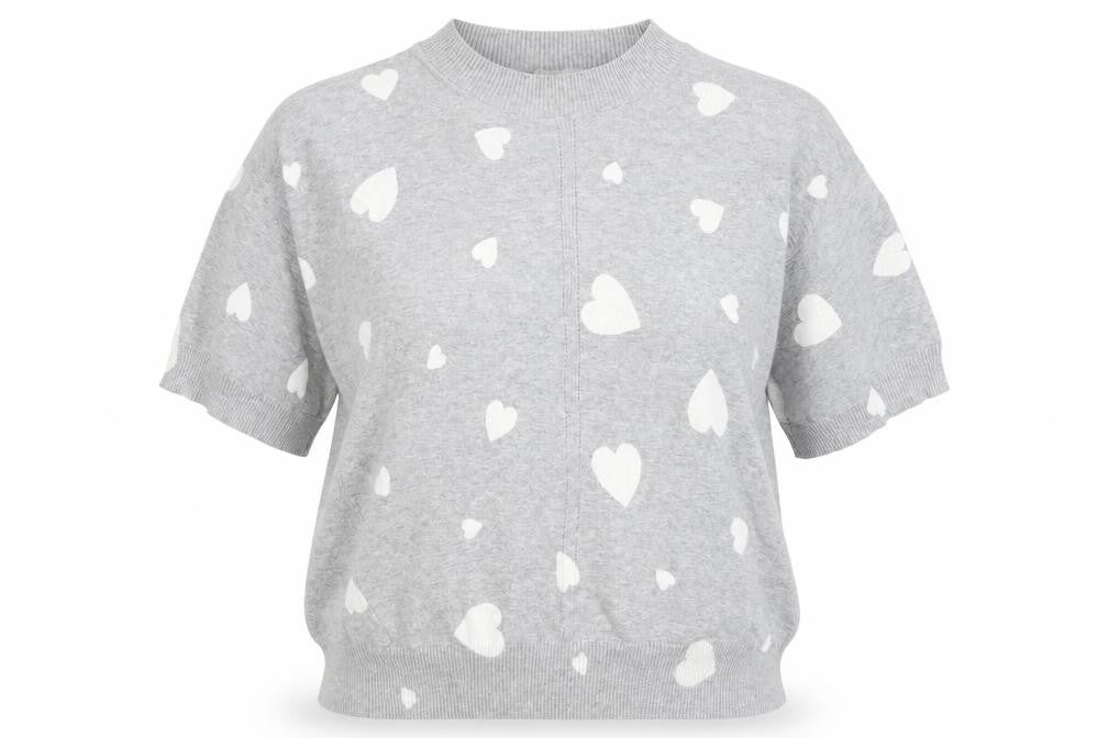 Marks & Spencer Womens Grey   Basic Blouse Size M  - Hearts