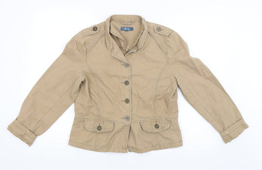 ervie Womens Beige   Biker Coat Size 14
