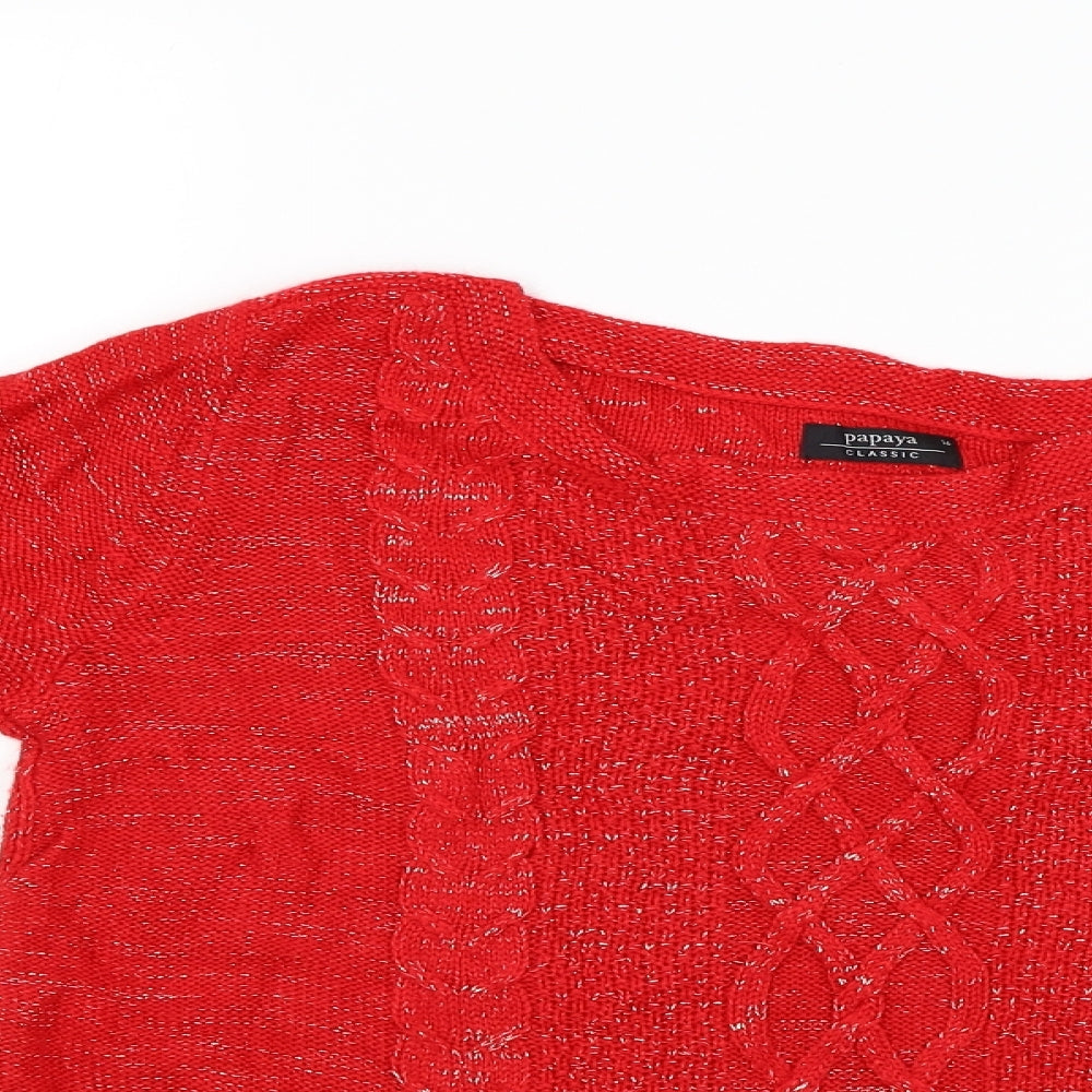 Papaya Womens Red   Pullover Jumper Size 16