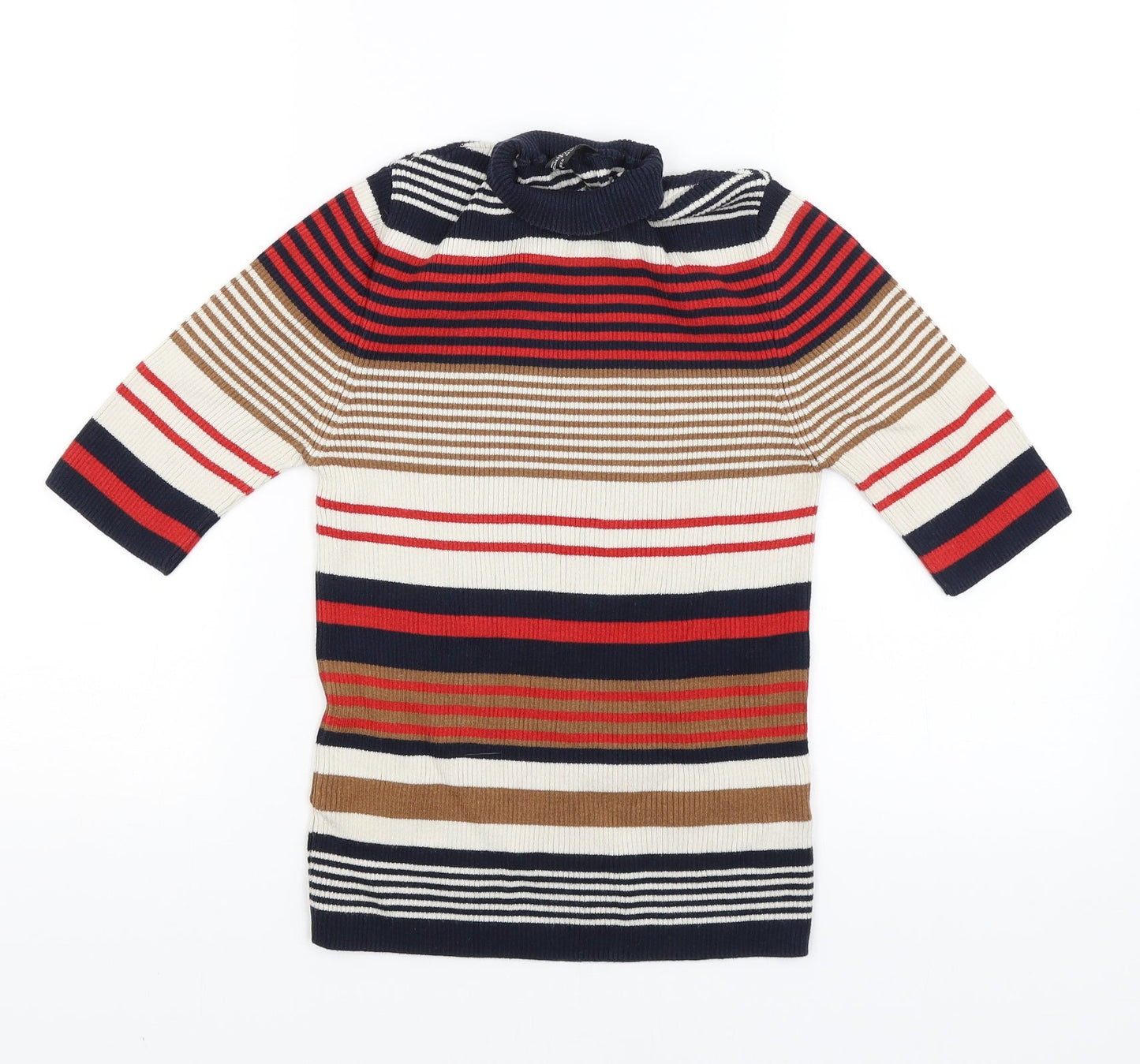 Miss Selfridge Womens Multicoloured Striped  Pullover Jumper Size 12
