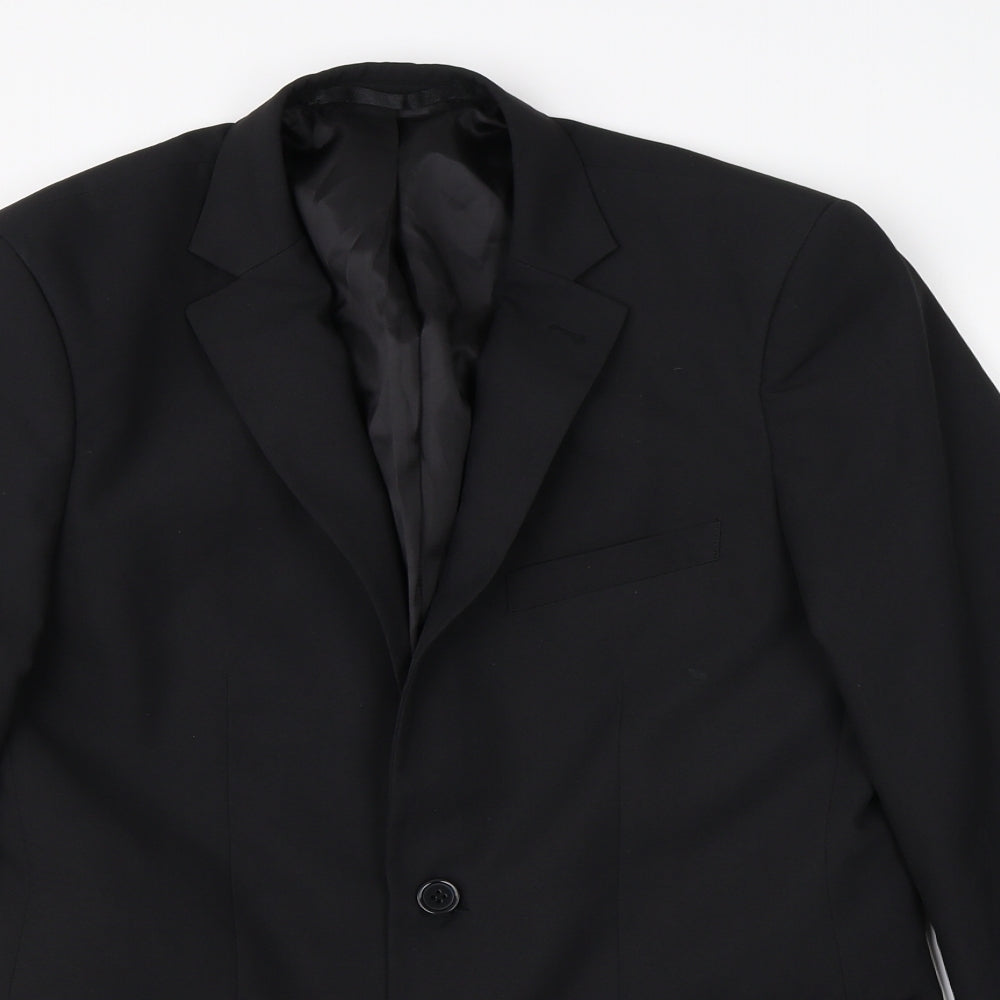 Cedar Wood State Mens Black   Jacket Suit Jacket Size 36