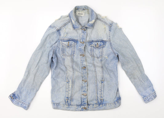 New Look Womens Blue  Denim Jacket  Size 8