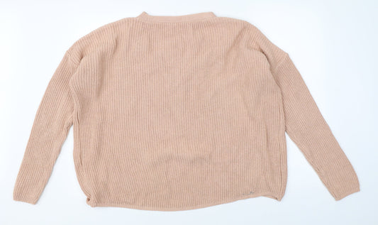 Boohoo Womens Pink   Pullover Jumper Size M