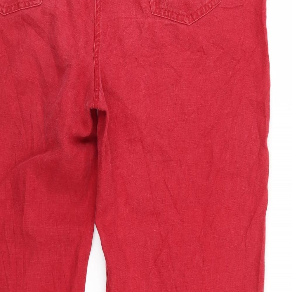 Preworn Womens Red   Straight Jeans Size 8 L26 in