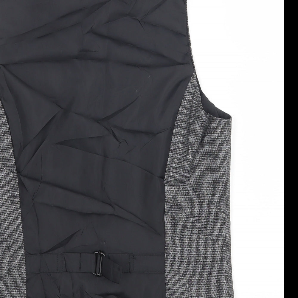H&M Mens Grey   Jacket Suit Waistcoat Size 36