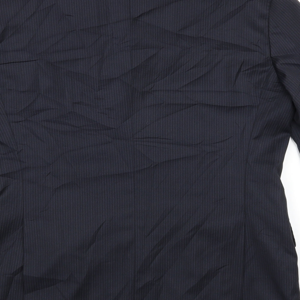 Trial Mens Blue Striped  Jacket Blazer