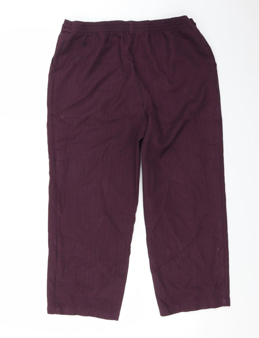 Marks and Spencer Womens Purple   Trousers  Size 12 L22 in
