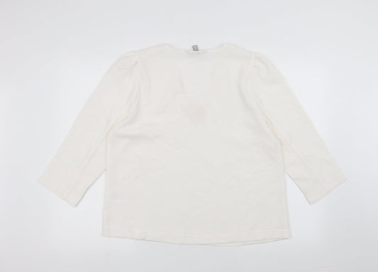 H&M Womens White   Pullover Jumper Size M