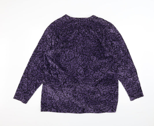 Fragile Womens Purple   Jacket Coatigan Size M