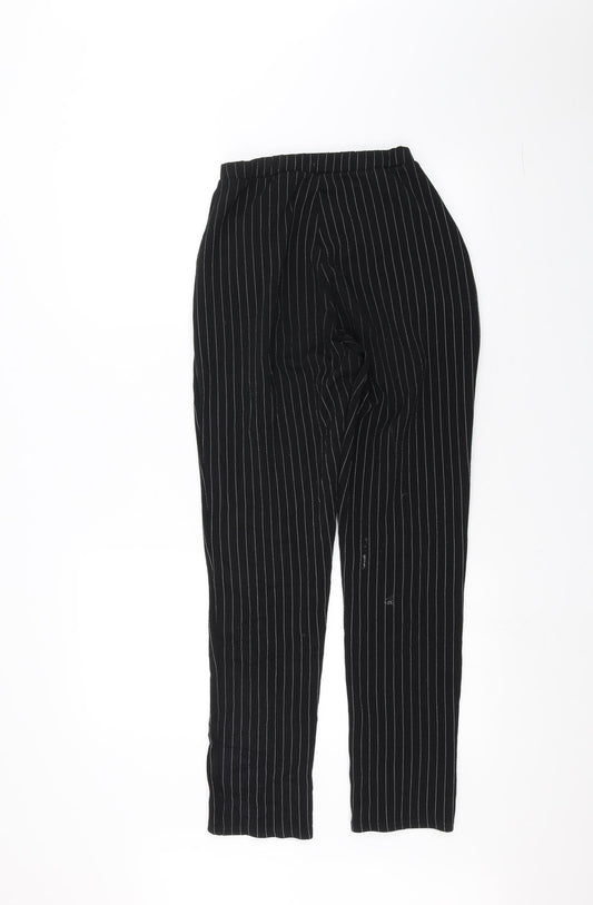 PRETTYLITTLETHING Womens Black   Trousers  Size 10 L25 in