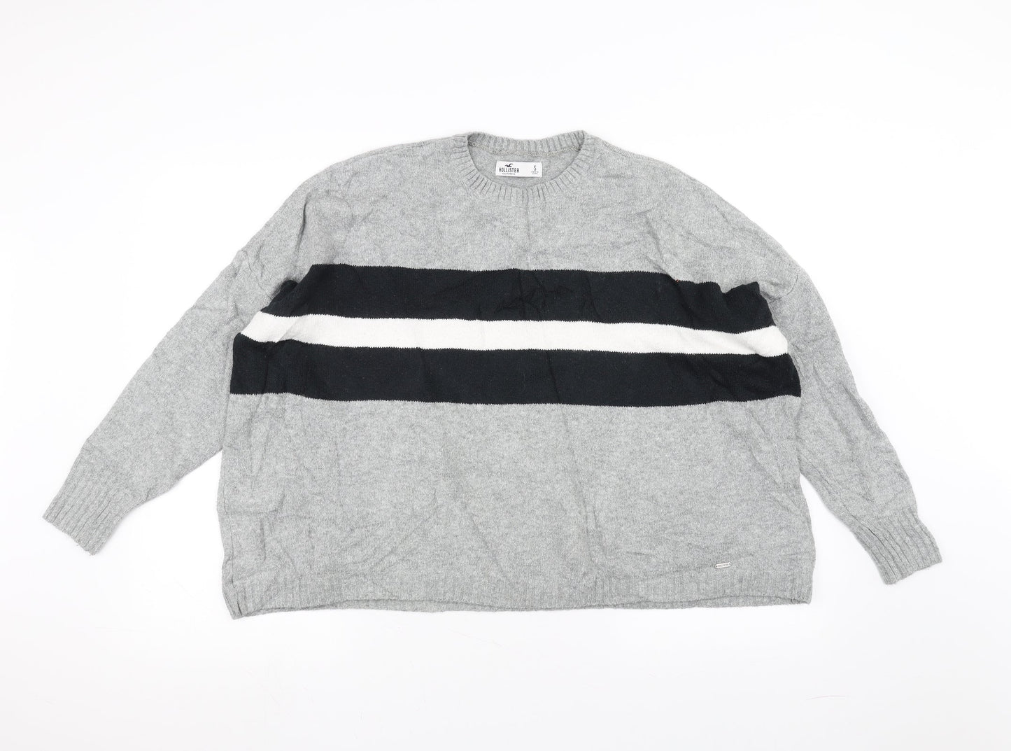 Hollister Womens Grey  Knit Pullover Jumper Size S