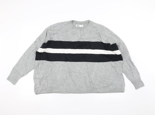 Hollister Womens Grey  Knit Pullover Jumper Size S
