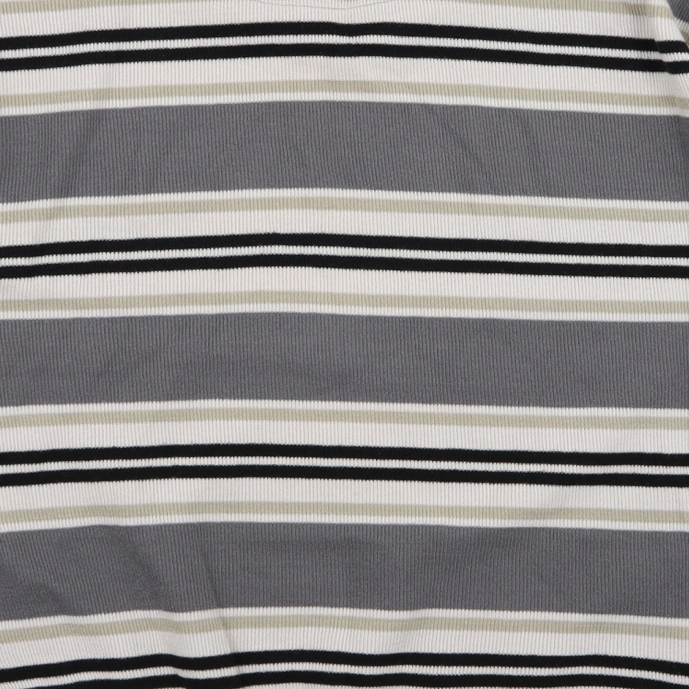 Hutson Harbour Womens Grey Striped  Pullover Jumper Size L