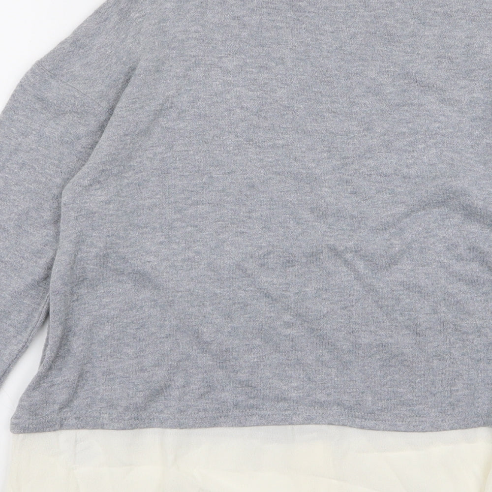 New Look Womens Grey   Pullover Jumper Size 12