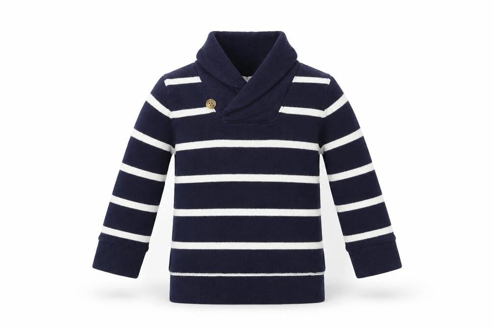 Gap Boys Blue Striped  Pullover Jumper Size 2 Years