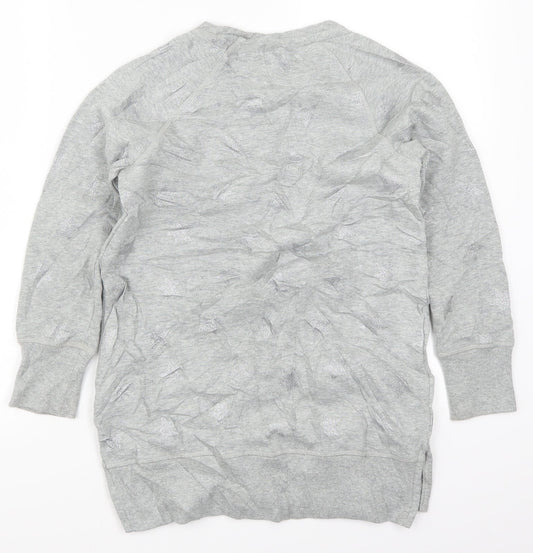 NEXT Girls Grey   Pullover Sweatshirt Size 9 Years  - Stars