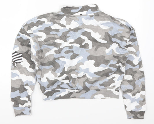 New Look Girls Blue Camouflage  Pullover Sweatshirt Size 12-13 Years  - California