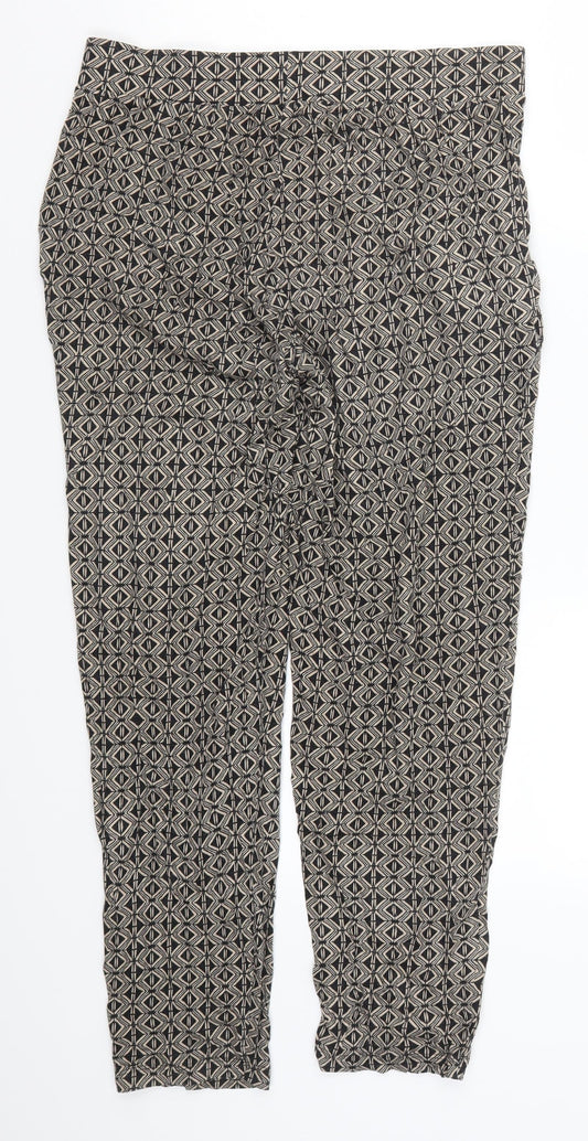 Preworn Womens Brown Geometric  Trousers  Size 30 in L25 in