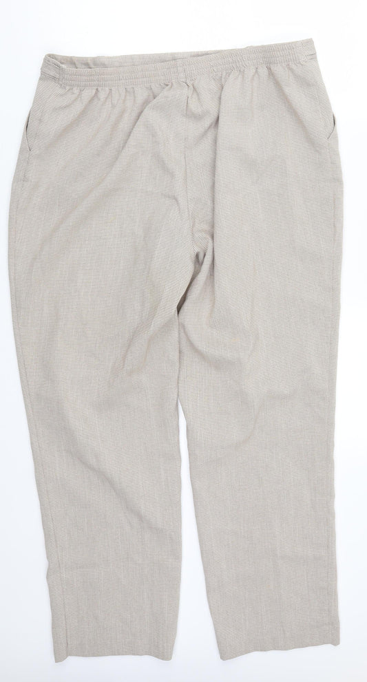 Marks and Spencer Womens Beige   Trousers  Size 18 L28 in